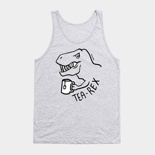 Tea Rex Tank Top by sketchnkustom